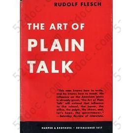 Art of Plain Talk