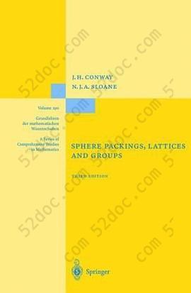 Sphere Packings, Lattices and Groups: v. 290 (Grundlehren Der Mathematischen Wissenschaften)