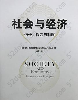 社会与经济: 信任、权力与制度